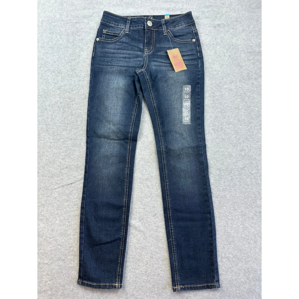 Justice Girls Simply Low Super Skinny Jeans Dark Wash Denim Size 10 Regular